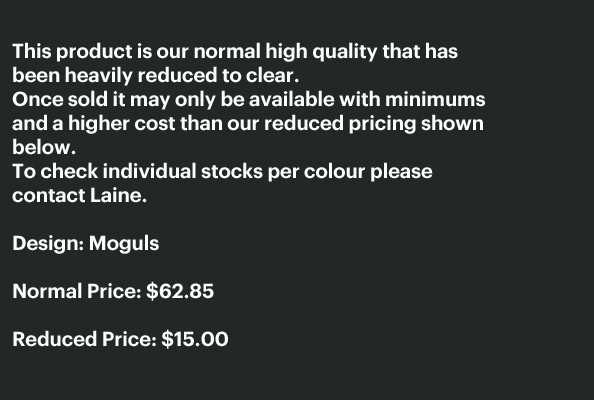 heavily reduced moguls